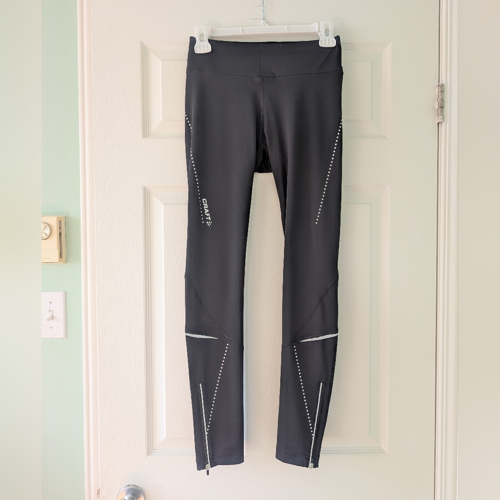 Craft Black Leggings with Reflective Accents